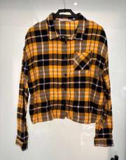 Chemise à carreaux moutarde taille164