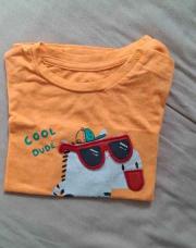 Tshirt orange zèbre lunettes