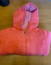 veste à capuche zippée de couleur corail marque baby face taille 4-6M 68CM