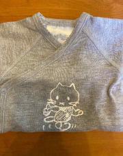 body croisé à manches longues, de couleur gris chiné marque Musti taille 3M