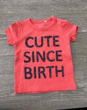 T shirt rouge 1-2 mois 