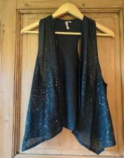 gilet sans manches noir à sequins Kilky S/M