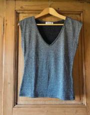 top sans manches col V aspect lurex Morgan S