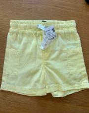 Short Kiabi jaune 18m