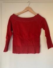 pull léger H&M de couleur rouge brique S