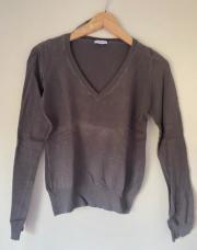 pull marron à col en V Pimkie S