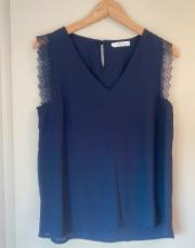 top sans manches bleu marine Majolica S