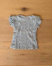 T-shirt bleu fleuri Zara 9 mois