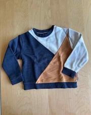 Sweat bleu blanc beige 104