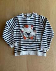 Sweat blanc bleu chien 104