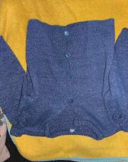 Gilet bleu paillette 