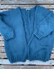 Gillet en maille turquoise 
