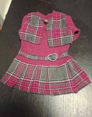 Robe carreau rose cœur 