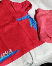 Pyjama short rouge croco 23M