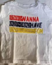 Tshirt blanc Wanna have fun T80
