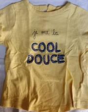 Tshirt jaune Cool doule T80