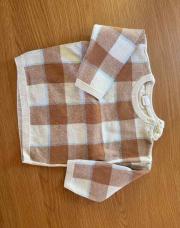 Pull h&m 80 cm beige et brun 