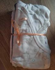 Lot 3 bodys 6m Gemo blanc bleu étoiles 