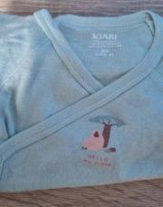 Body turquoise manches courtes 3m Kiabi 