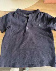 T-shirt Kiabi bleu boutons 24M 
