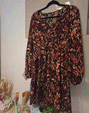 Robe mouchette bordeaux et noir 0xl shein 