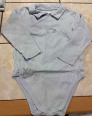 Body bleu clair manches longues 12-18m
