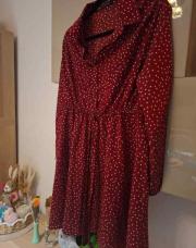 Robe courte à pois rouge xl