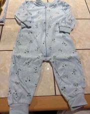 Pyj 1p bleu clair chien 74/80cm