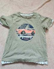 Tshirt kaki voiture orange 4 Ans 2