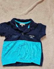 Polo marine et turquoise 6M