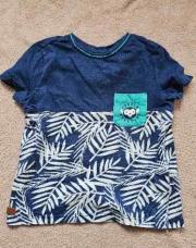 Tshirt bleu feuilles/singe 3 Ans Sergent Major 