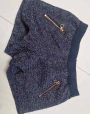 Short bleu paillette 128