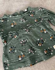 Blouse fleurie verte 6 mois