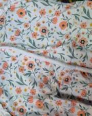 Gilet blanc fleur orange-24m