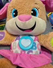 Peluche rose fisher price