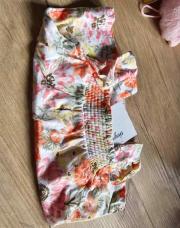 Top fleuri 3 mois orange 