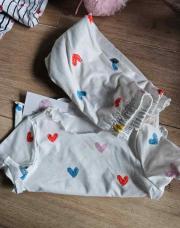 Ensemble 18-24 mois blanc coeur couleur
