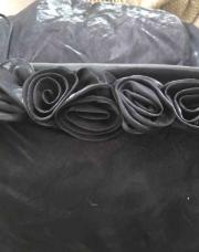 Robe noir satin rose 38/40 