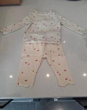 Ensemble beige cerise kiabi 3 mois