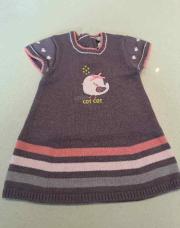 Robe courte manche mauve orchestra 3 mois 