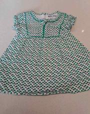 Robe blanche pois vert Milla star 3 mois