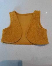 Gilet moutarde sans manche 6 mois