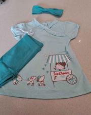 Ensemble trois pièces bleu 6 mois 