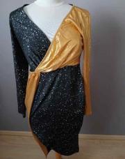 Robe noire et dorée L