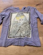 Blouse mauve chat 3 ans 