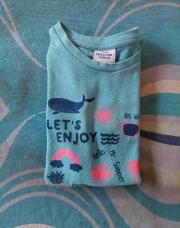 Tshirt t 4ans bleu soleil rose okaïdi