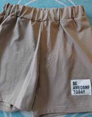 Short léger t4ans beige