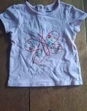 t-shirt 23M rose papillon orchestra