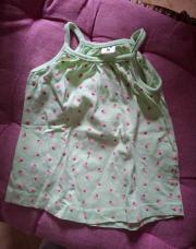 Blouse fines bretelles verte fraise taille 74