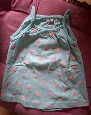 Blouse fine bretelle bleu papillon taille 74